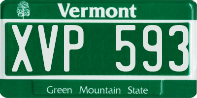 VT license plate XVP593