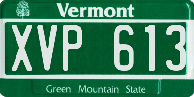 VT license plate XVP613