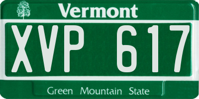 VT license plate XVP617