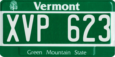 VT license plate XVP623