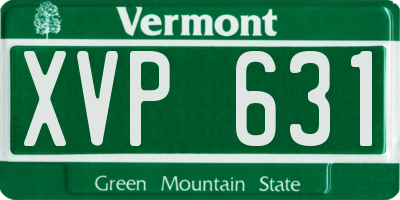 VT license plate XVP631
