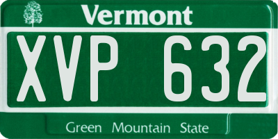 VT license plate XVP632