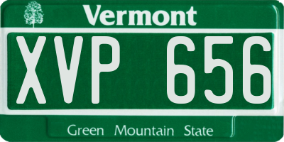 VT license plate XVP656