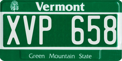VT license plate XVP658