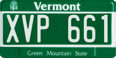 VT license plate XVP661