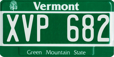 VT license plate XVP682