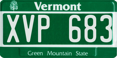 VT license plate XVP683