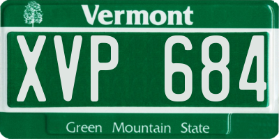 VT license plate XVP684