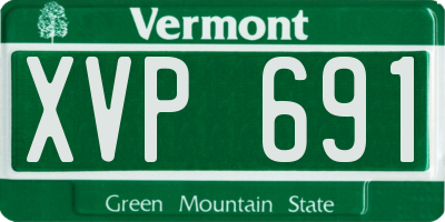 VT license plate XVP691