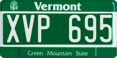 VT license plate XVP695