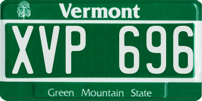 VT license plate XVP696