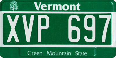 VT license plate XVP697