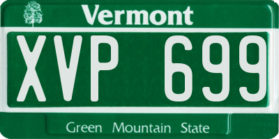VT license plate XVP699