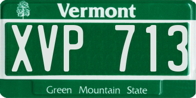 VT license plate XVP713