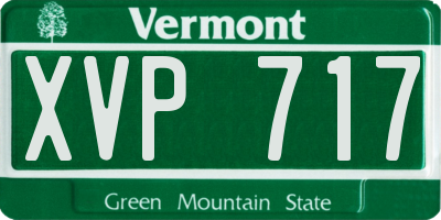 VT license plate XVP717