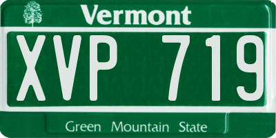 VT license plate XVP719
