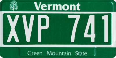 VT license plate XVP741