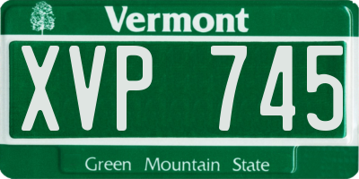 VT license plate XVP745