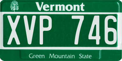 VT license plate XVP746