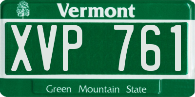 VT license plate XVP761