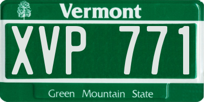 VT license plate XVP771