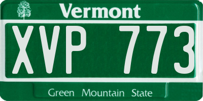VT license plate XVP773