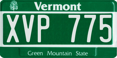 VT license plate XVP775
