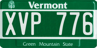 VT license plate XVP776