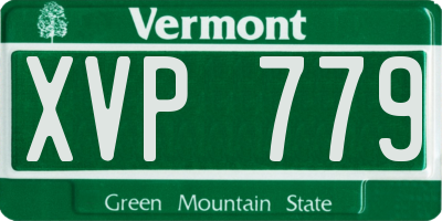 VT license plate XVP779