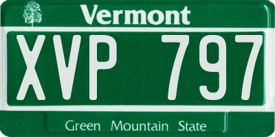VT license plate XVP797