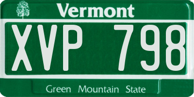 VT license plate XVP798
