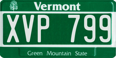 VT license plate XVP799