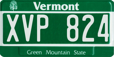VT license plate XVP824