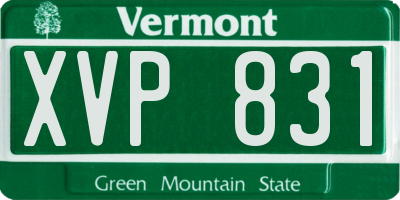VT license plate XVP831