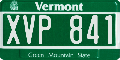 VT license plate XVP841