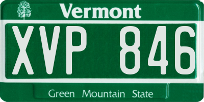 VT license plate XVP846