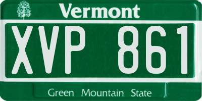 VT license plate XVP861