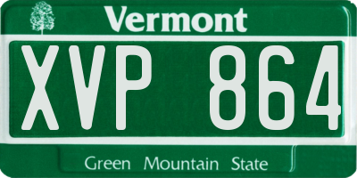 VT license plate XVP864