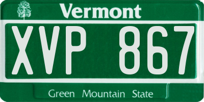 VT license plate XVP867