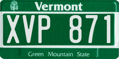 VT license plate XVP871
