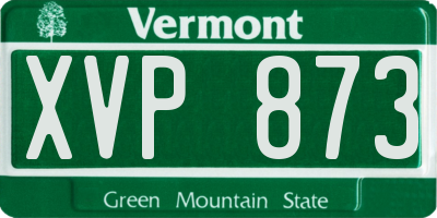 VT license plate XVP873