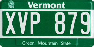 VT license plate XVP879