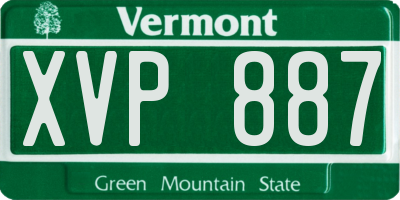 VT license plate XVP887