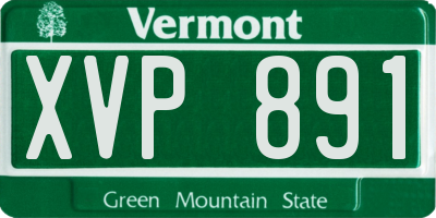 VT license plate XVP891