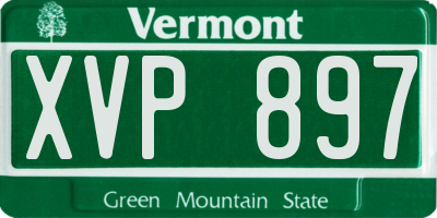 VT license plate XVP897