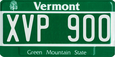 VT license plate XVP900