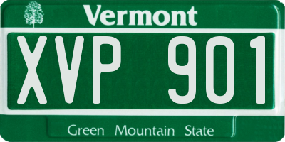 VT license plate XVP901