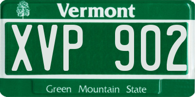 VT license plate XVP902