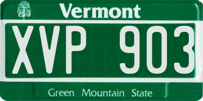 VT license plate XVP903