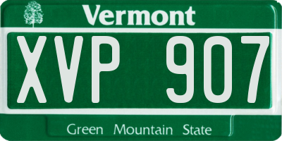 VT license plate XVP907